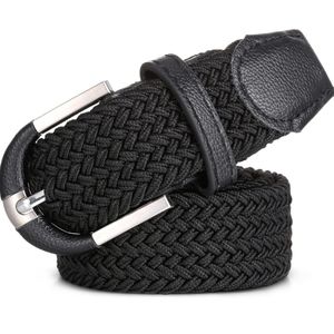 Man's black braided stretch belt.